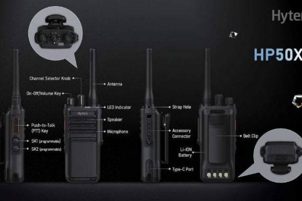 Bộ đàm cầm tay Hytera HP50X, HP56X dùng cục sạc pin dự phòng